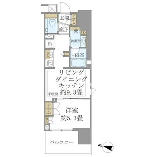 Brillia四谷三丁目【10階】の間取り