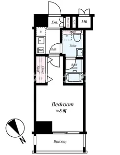 ディアレイシャス尾久駅前【10階】の間取り