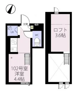 RIZEST初台【1階】の間取り