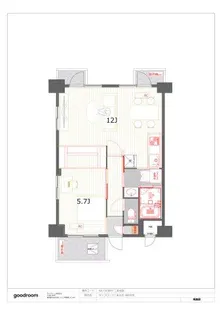サンフローラ三条大宮【4階】の間取り
