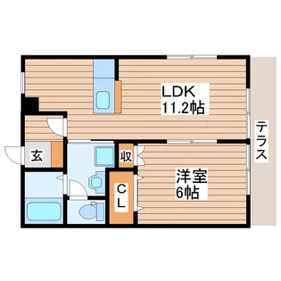 シャルマンハイツ【2階】の間取り