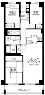 東京都練馬区高野台1【マンション】の間取り