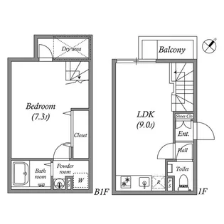 LEGALAND都立大学IIの間取り