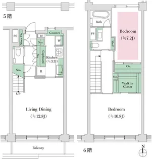 クレセントマンション【5階】の間取り