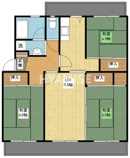 ユートピア城見【1階】の間取り