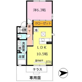 イーストコート【1階】の間取り