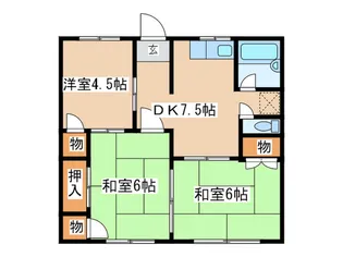 シャトー酒匂【1階】の間取り