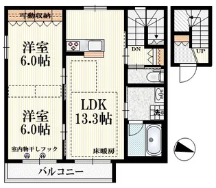 (仮称)梅里2丁目メゾン東棟の間取り