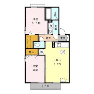 メゾン・ド・パストラル【1階】の間取り