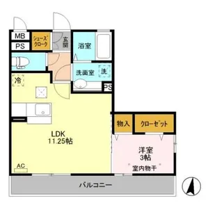 アブソルート B【1階】の間取り