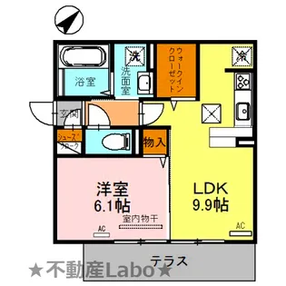 徳島県板野郡松茂町笹木野字八北開拓【アパート】の間取り