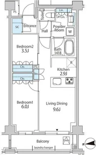 グリーンレジデンス赤坂【3階】の間取り