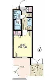 プレール・ドゥーク北新宿II【1階】の間取り