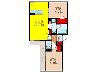 仮)D-residence宇保町【2階】の間取り