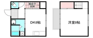 メゾネット宇品御幸A・B・C・Dの間取り