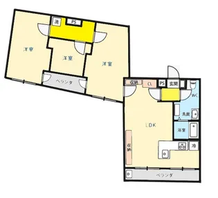 ヴァリーヴィレッジ【2階】の間取り