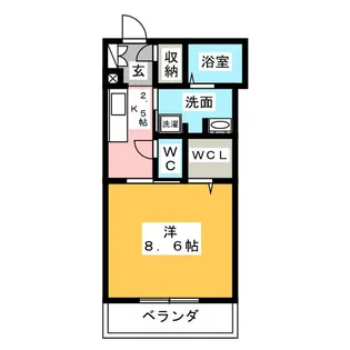 ルミナス勝川【1階】の間取り