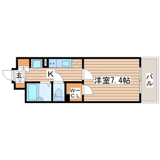 プライムアーバン仙台五橋【3階】の間取り