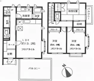 神奈川県横浜市青葉区新石川4【一戸建】の間取り