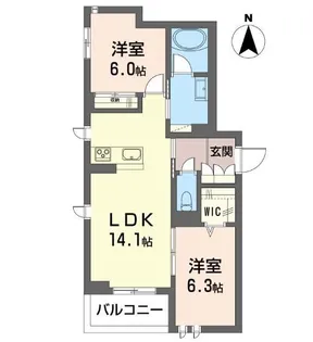 リリエート本太【1階】の間取り