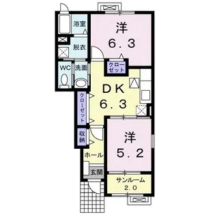 エクセレンスZI-R【1階】の間取り