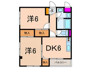 レオーノ・オギシマ【3階】の間取り