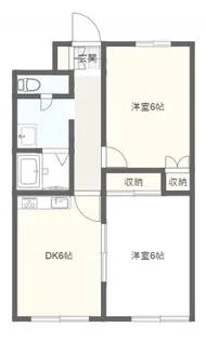 シティクレスト花かいどう【1階】の間取り