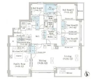 マリックス島津山【2階】の間取り