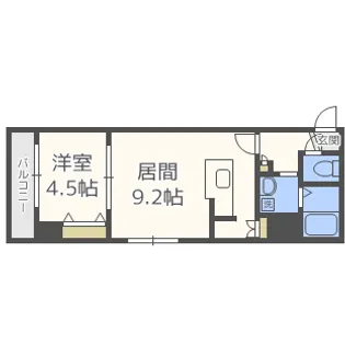 ノースプレミア大通北【8階】の間取り