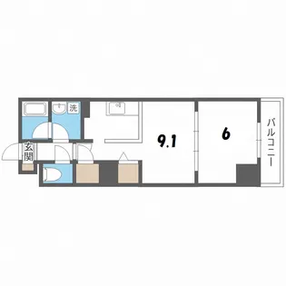 ビッグパレス南6条【10階】の間取り