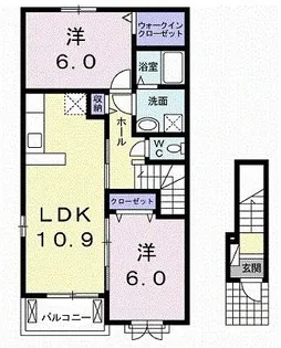 ベラ・ルーチェ【2階】の間取り