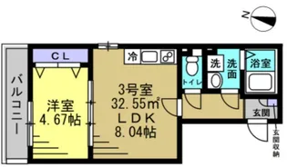 メゾン・ド・Plum蘇我【1階】の間取り