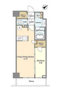 市谷台町坂フロント【2階】の間取り