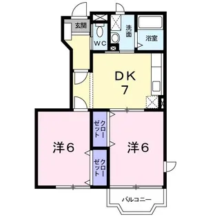 メゾン・シンシアB【1階】の間取り