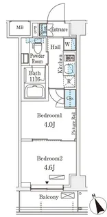 アリビオ学芸大学【2階】の間取り