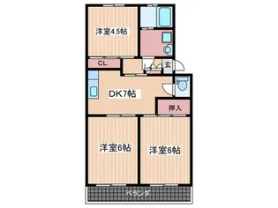 井東コーポラス【3階】の間取り