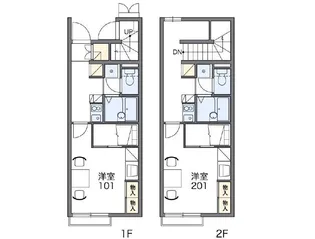 レオパレスサウスアーバン【2階】の間取り