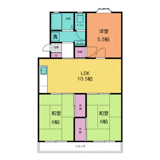 第2末広マンション【3階】の間取り
