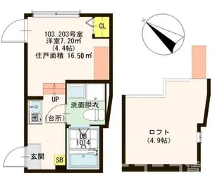 ハーモニーテラス足立III【2階】の間取り