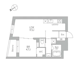 J.リヴェール武蔵小山West【2階】の間取り