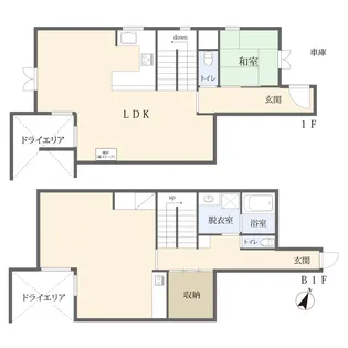 サステナブル松濤【1階】の間取り
