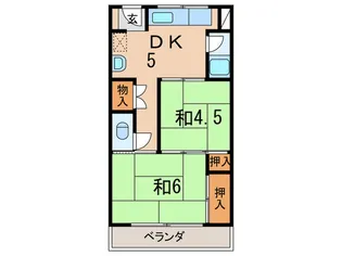 ヴィラ東伊丹【4階】の間取り