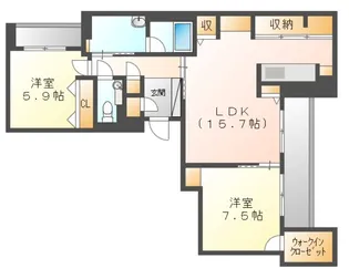 カーサ・カリダ【3階】の間取り