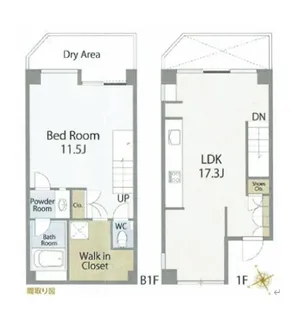 ヒルハイツ代官山【1階】の間取り