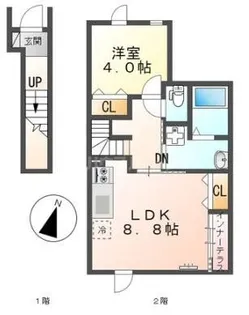アイリス新鎌ヶ谷【2階】の間取り