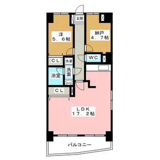 グリーンハイツ庄内通【12階】の間取り