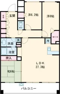 パークハウスつくば研究学園けやきレジデンス壱番館【15階】の間取り