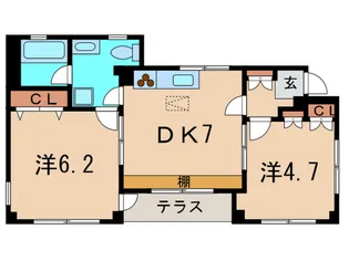 ヴァロリス【1階】の間取り