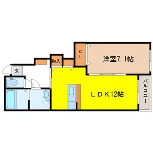 M`SコートA【1階】の間取り