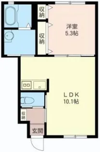 グラン弁天町【1階】の間取り